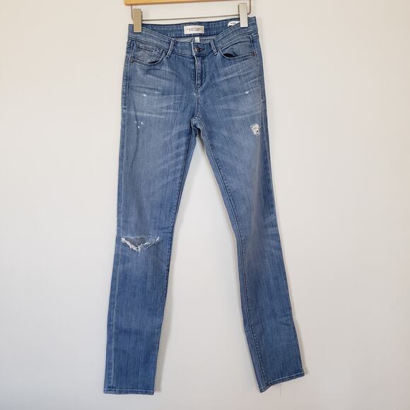 Habitual Jeans Distressed Mid-rise Alice Skinny Light Blue Size 27 - Picture 1 of 9